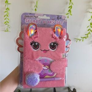 Dream Pop Secret Diary Set - Pink Plush axolotl Design